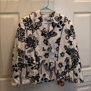 BOLD black and white blazer